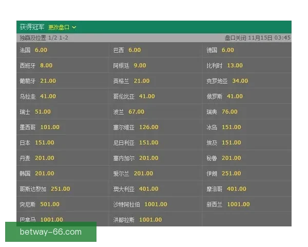 世界杯最新竞猜赔率查询与分析助你精准预测比赛结果